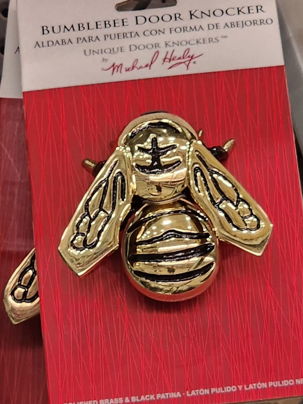 Bumblebee Door Knocker - Gold